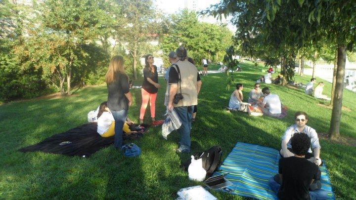 A tech picnic in the park