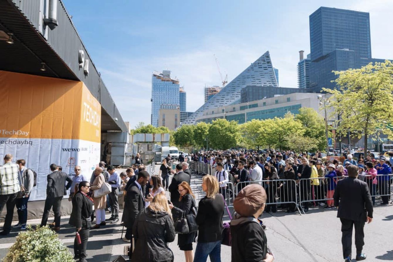 The line outside TechDay, an event Dahlia helped build