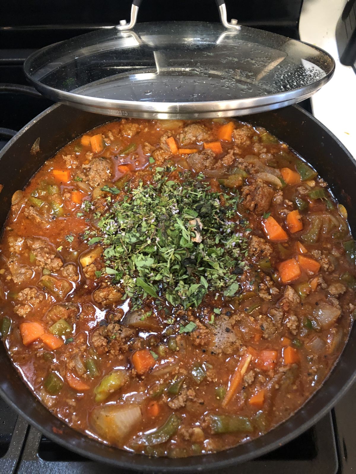 A big pot of bolognese